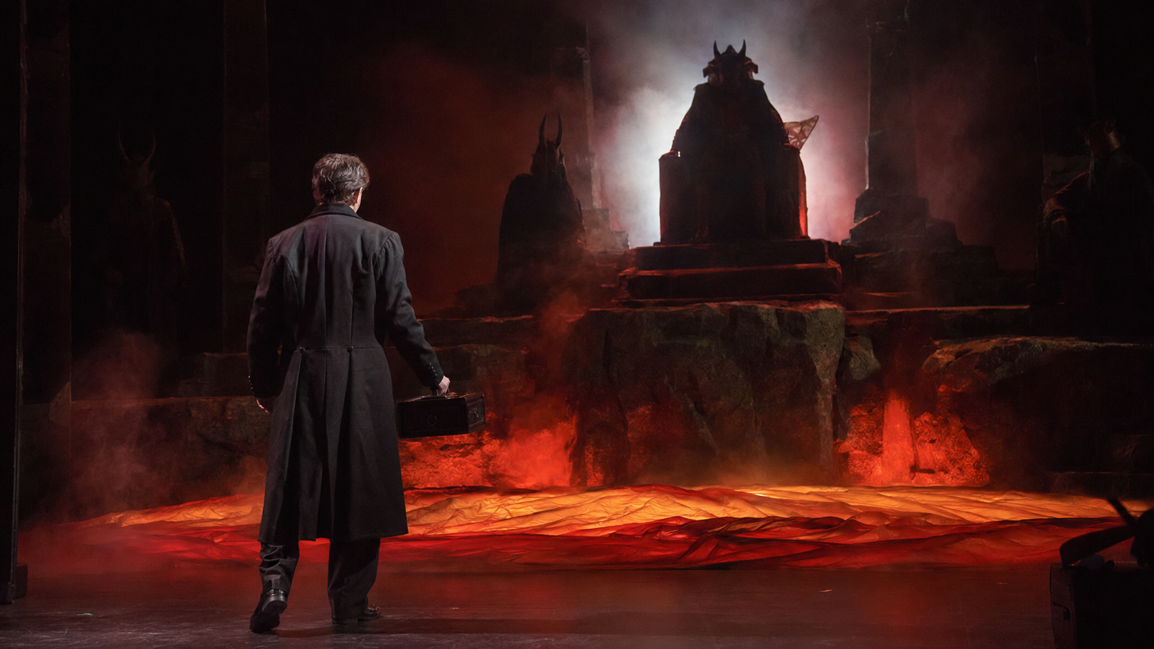Johannes Cabal confronting Satan in Hell, concept image